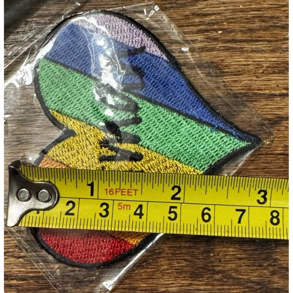 Rainbow Human Heart Shaped Embroidered Patch LGBTQ Pride Love Hippy Joy Retro‎